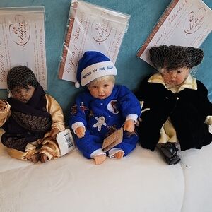 Classic Miniature Doll in Gold and Purple Attire